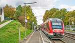 648 303 hielt am 15.10.25 als RB nach Hersbruck in Reichenschwand auf Gleis 1.