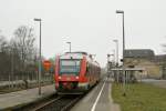 Ein LINT 41 als RB nach Kiel am 01.03.2009 in Srup.