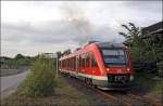Am Abend des 05.06.2009 erreicht der 648 106/606 als RB52 (RB 29289)  Volmetalbahn  die Endstation Ldenscheid.