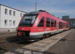 Hier 648 258 als RB45 von Nordhausen nach Gttingen, dieser Triebzug stand am 6.4.2010 in Nordhausen.