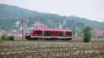 20 Jahre spter warf Jrg Schfer wieder einen Blick nach Sdwesten auf  Burgbernheim und seinen Hausberg. 648 312 agierte am 5.10.11 als Regionalbahn nach Neustadt/Aisch.