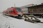 648 761-5 steht am 20.02.2006 im Bahnhof Nordhausen.