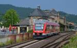 Am 03.07.15 verlässt 648 259 Goslar und setzt seine Fahrt nach Bad Harzburg fort.