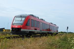 648 340  Lüneburg  auf der Fahrt von Puttgarden nach Burg auf Fehmarn, das Bild entstand im Sommerurlaub 2015 nahe des Bahnübergangs im Burger Industriegebiet.