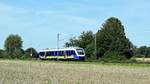 LNVG 648 478/978, vermietet an erixx: Der Heidesprinter (VT 648 478) fährt als RB 37 (83009) Bremen Hbf - Uelzen am 23.08.17 durch Bremen-Mahndorf.