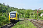 VT 286 der HLB fährt als RB45 in Kerkerbach ein.

Kerkerbach 01.05.2024