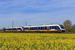 VT 648 429 und VT 648 434 (RheinRuhrBahn) als RE10 Richtung D�sseldorf Hbf in Meerbusch B�singhoven, 8.