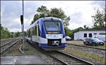 BRB VT 648341 f�hrt hier am 12.5.2026 um 8.53 Uhr als RB 77 nach F�ssen auf Gleis 3 in Kaufbeuren ein.