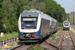 Am 23.05.2026 fuhr 648 488 mit zwei weiteren Triebwagen als RB 38 nach Buchholz (Nordheide) in den Bahnhof Soltau (Han) ein.