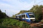 Ein Lint Triebwagen der Rhein-Ruhr-Bahn unterwegs als Leerfahrt in Bottrop auf dem Weg nach Dorsten im August 2026.