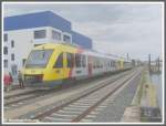 VT 202 und VT 206 der Hessischen Landesbahnen am 20.09.2008 bei der Schienenkreuzfahrt des Fahrgastverbandes PRO BAHN in der Uerdinger Werft am Osthafen von Frankfurt am Main.