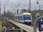 Ein Triebwagen der BRB auf dem weg nach Schongau. In Augsburg.