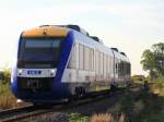 HEX VT 805 am Abend des 02. September 2011 im Harz  zwischen Darlingerode und Wernigerode mit dem  Ziel Berlin Ostbahnhof