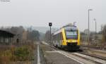 VT 279 der HLB als HLB69722 (Fulda-Gieen) in Lauterbach (Hess) Nord 12.11.11