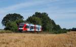 648 147 Nordbahn passiert am 22.07.13 ein erntereifes Weizenfeld bei Schadehorn Richtung Bad Oldesloe.