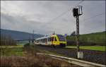 VT 272-2 auf Sonderfahrt der HLB Bahn passierte am 28.01.15 Hermannspiegel.