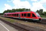 Dieseltriebzug  Lauenburg/Elbe  648 838-0 fährt am 30.6.2018 ab Husum Richtung Bad Sankt Peter Ording.