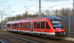 DB Regio Nordost mit dem RE6 nach Wittenberge mit 648 619 am 12.03.20 Berlin Blankenburg.