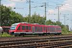 Durchfahrt am Mittag des 22.06.2019 von 648 701 als RB 23  Lahn-Eifel-Bahn  (Mayen Ost - Limburg (Lahn)) durch den Rangierbahnhof von Koblenz Lützel in Richtung Hauptbahnhof.