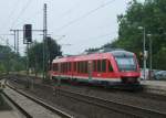 648 354 verlässt am 27.Juli 2013 den Bahnhof Schleswig Richtung Husum.