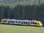 Der Alstom Coradia LINT 41 VT 252 der Hessische Landesbahn auf dem Weg nach Gießen.