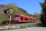 650 010-2 und 650 311-3 als RB 17421 (Tübingen Hbf-Horb) bei Horb 27.4.21