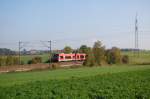 Zwei 650er sind am Morgen des 06.10.07 als RegionalExpress auf dem Weg von Ellwangen nach Ulm HBF, hier bei Aalen-Hofen aufgenommen.