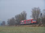 650 105-0 und ein weiterer 650er sind am 21.Dezember 2007 als RE 22531 von Crailsheim nach Ulm Hbf unterwegs.