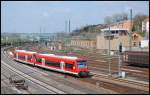 RE 22539 nach Ulm Hbf mit 650 117 und einem Kollegen von der bekannten Stelle am Bahnhof Aalen. Aufgenommen am 17.04.08.