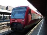 DB-Triebwagen 650322-1 soeben aus Friedrichshafen in Lindau eingetroffen. 26.09.08