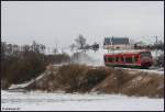 Auch 650 111-8, der am Nachmittag des 23.11.2008 als RE von Crailsheim nach Ulm verkehrte, wollte den Schnee nicht auf dem Boden liegen lassen...