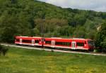 650 303-1 und 309-8 als RB 91766 (Horb-Tbingen Hbf) bei Mhlen 23.5.10
