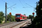 650 118 und 119 am 1.8.13 als RE Crailsheim-Ulm auf der Riesbahn/Jagstbahn in Goldshfe
