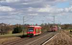 650 303-1  als RB 22406 (Pforzheim Hbf-Horb) bei Eutingen 3.3.15