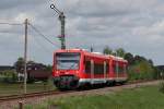 650 324 mit einem weiteren 650 als RB nach Memmingen, fotografiert am Esig des Bahnhos Rossberg.