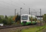 STB VT 103 als Tfzf zum Bw der Erfurter Bahn, am 09.10.2015 in Erfurt Ost.