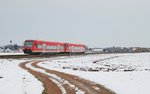 Zwei 650 als RB, Ulm Hbf - Memmingen - Aulendorf - Sigmaringen, bei Tannheim. 28.02.2016