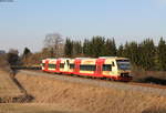 VT 242 und VT 249 als HzL88112 (Immendingen-Bräunlingen Bf) bei Rottweil 13.3.17