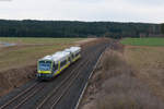 650 718 als ag 84675 von Marktredwitz nach Bad Steben bei Marktleuthen, 23.02.2017