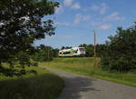 Vogtlandbahn mit einem RS1 auf dem Weg von Weischlitz nach Gera. Passierte soeben das erste mal eine Elsterbrücke von den es bis zum Ziel noch etliche gibt. Aufgenommen am 22.06.2020