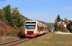 VT 248 und VT 242 als HzL 69845 (Fridingen(b.Tuttlingen)-Tuttlingen) in Nendingen 18.10.21