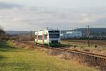VT 326 der Erfurter Bahn (EB) am 26.11.2021 bei Dreitzsch auf dem Weg nach Leipzig