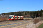 VT 235 und VT 247 als HzL 69728 (Rottweil - Bräunlingen Bf) bei Aufen 14.3.22