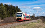 VT 241 als SWE 69726 (Rottweil - Bräunlingen Bf) bei Zollhaus 28.3.23