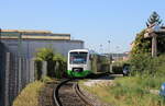 Der STB VT 105 (95 80 0650 505-0 D-STB) auf Verbindungsgleis zwischen Erfurt Nord und Erfurt Ost, am 16.09.2023 während dem Tag der offenen Tür bei der Erfurter Bahn.