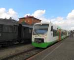 EB VT 014 (650 414 D-EIB) als EB 83053 nach Schweinfurt Hbf, bei der Ausfahrt in Meiningen; 04.09.2010