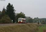 VT 244 als HzL85850 (Trossingen Stadt-Brunlingen Bahnhof) bei Zollhaus 9.10.10