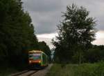 Hier WaldBahn VT 25 in Umgebung Deggendorf am 02.06.2011.