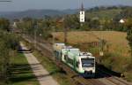 VT  005 und *** als BSB88433 (Elzach-Freiburg (Brsg) Hbf bei Denzlingen 1.10.11