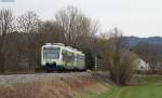 VT 003 und 006 als BSB88427 (Elzach-Freiburg(Brsg) Hbf) bei Denzlingen 17.3.12